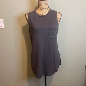 Hount Womens Casual Summer Minimalist Comfy Simple Tunic Tank Top Grey Small